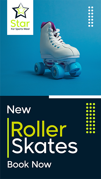 Customize This Roller Skates Facebook Story Mockup
