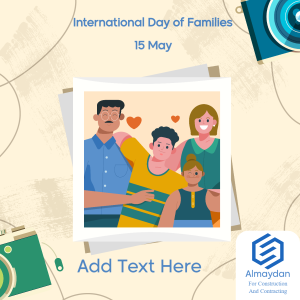 Find out International Day of Families Postcard template