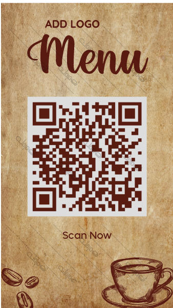 Customizable Brown Elegant QR Menu for Coffee Shop. Get it!