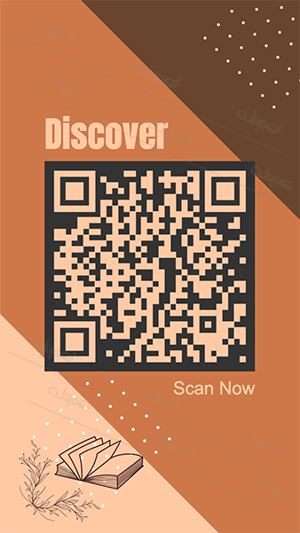 Customizable Elegant Orange QR Code. Get It Now!