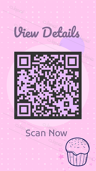 Editable Template of Cute Rose QR Code. Design Now!