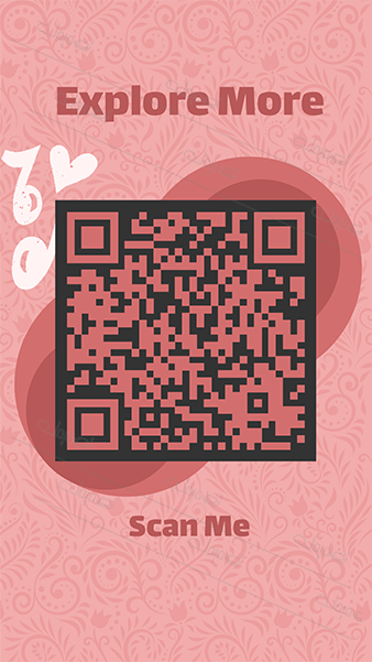 Easily Editable Modern Pink QR Code. Customize It Now!