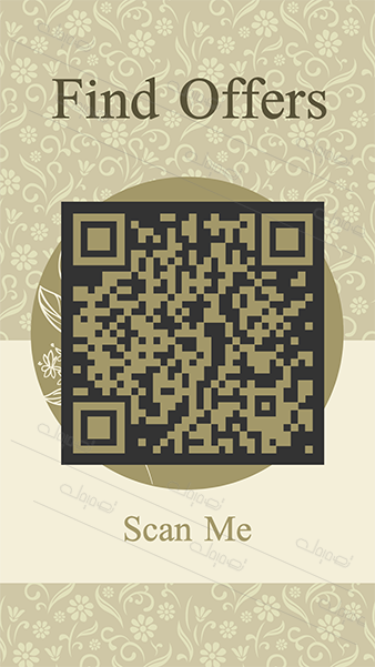 Editable Design of Green Elegant QR Code. Enjoy Generating!