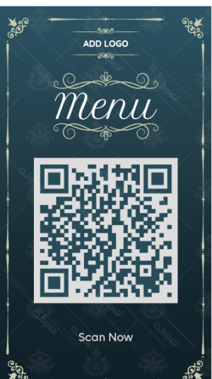 Editable Turquoise QR Code Menus for Restaurants. Get it now!