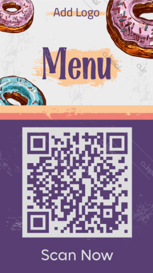 Easy to Use Purple Attractive Qr Code Menu. Enjoy Designing