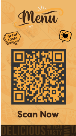 Editable Unique Beige QR Code Bakeshop Menu. Start Creating!