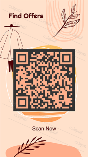 Easily Customizable Modern Pink QR Code. Get it Now!