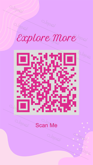 Customizable Pink QR Code Template. Pick up It Now!