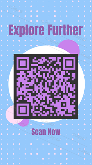 Easy to use Purple Artistic QR Code Template