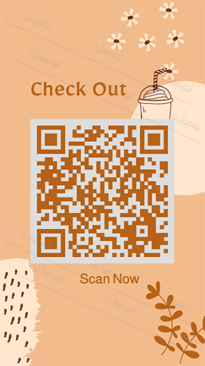Fully Customized Creative Orange QR Code. Try It Now! 