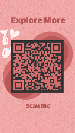 Easily Editable Modern Pink QR Code. Customize It Now!