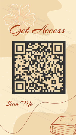 Ready to be Used Black Elegant QR Barcode. Start Customizing