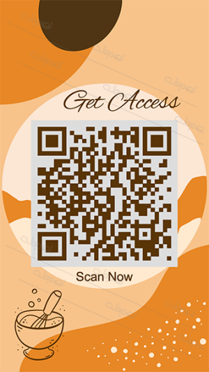 Editable Brown Professional QR Code with Logo. Start Creation