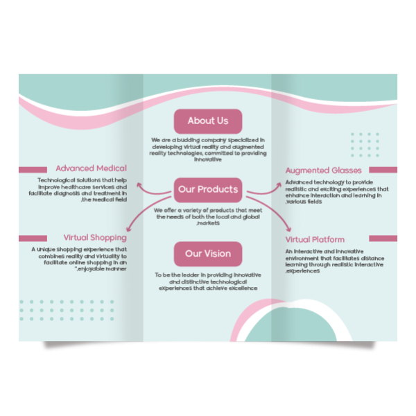 Editable Baby Blue Printable Brochure Template. Start Now!