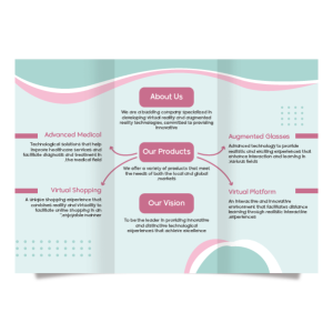 Editable Baby Blue Printable Brochure Template. Start Now!