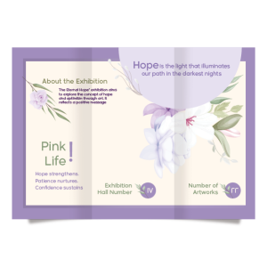 Editable Purple Art Brochure Template. Start Designing Now!