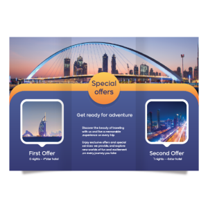 Customizable Purple Modern Travel Brochure Template Get it!