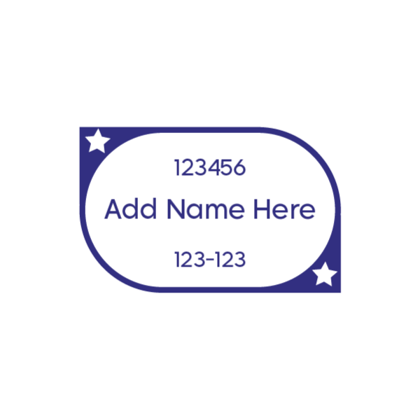 Creative Modern Blue Stamp Easy to Use Design Get It Now