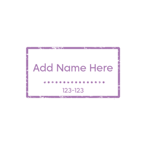 Purple Modern Rectangle Stamp Deign to Customize Get It Now