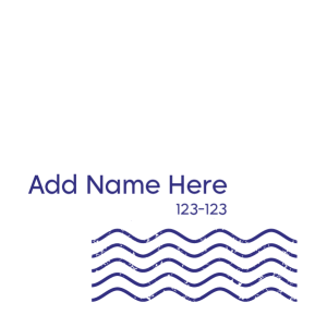 Modern Blue Wavy Line Stamp Design to Customize Get it now