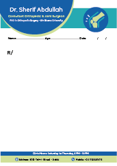 Editable Orthopedic Doctor Prescription Pad Design Get It Now
