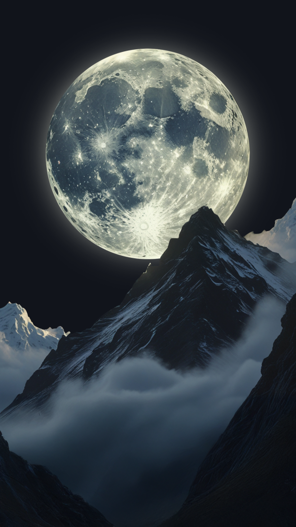 Customizable Black Moon Wallpaper for Mobile Download It Now  0