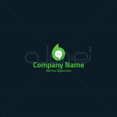 تصميم شعار دردشه | تصميم لوجو محادثه دعم فني بالخط العربي   | قوالب تصميم لوجو تطبيق موبايل | تصميم شعار تطبيقات هاتف 1 Previews