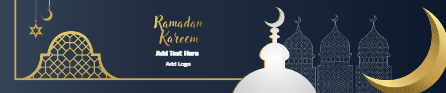 SoundCloud design Ramadan Kareem greeting card with Arabic style  | Ramadan SoundCloud cover template  2 Previews