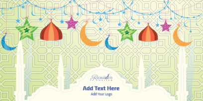 twitter post Islamic greeting background for Ramadan Kareem   | Free and Premium Ramadan Twitter post template 2 Previews