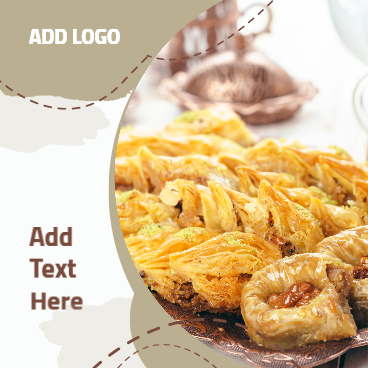 fakebook post design online orientally dessert   | Candy Instagram Post Design Templates Customizable 2 Previews