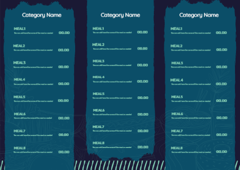 menu design template for restaurant   | Restaurant and Cafe Pamphlet menus 3 Previews