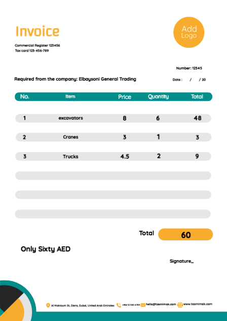 Custom invoice design online with multi colors   | Invoice Free and Premium printable, editable Templates 1 Previews