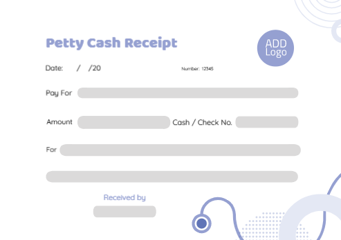 Petty cash receipt template English | Arabic with purple color     | Petty Cash Receipt Designs, Themes and Customizable Templates 1 Previews