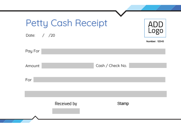 Petty cash receipt template ad maker with blue color  | Petty Cash Receipt Designs, Themes and Customizable Templates 1 Previews