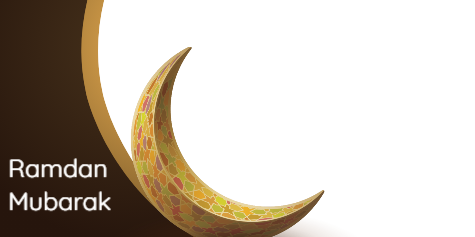 Twitter post  greeting Arabic style crescent Islamic banner    | Free and Premium Ramadan Twitter post template 3 Previews