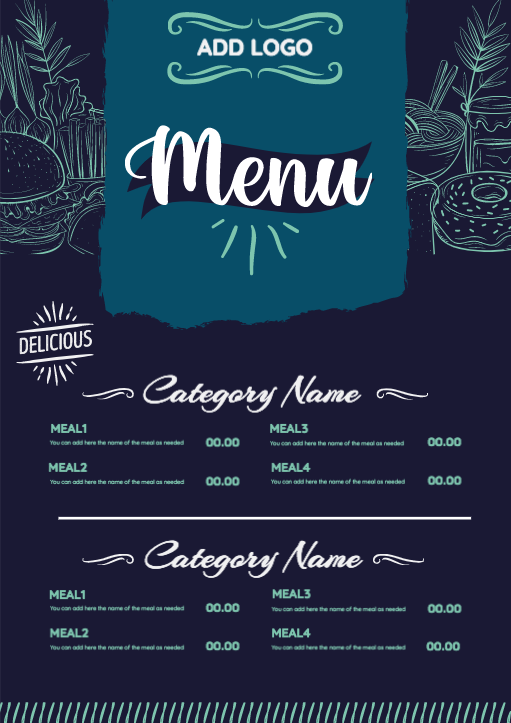 Menu Social Media Design Ad Maker Restaurant   | Restaurant and Cafe Menu design Templates Free Premium Download 2 Previews