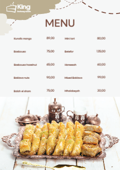 Menu Design Template of Oriental Dessert   | Best Restaurants and cafe A4 Menu Design Templates 2 Previews