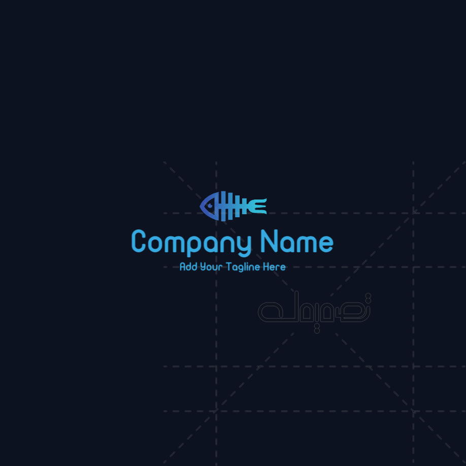 لوجو مطعم المأكولات البحرية فيش آند فورك اون لاين   | تصميم لوجو مطعم عربي و انجليزي اون لاين 1 Previews