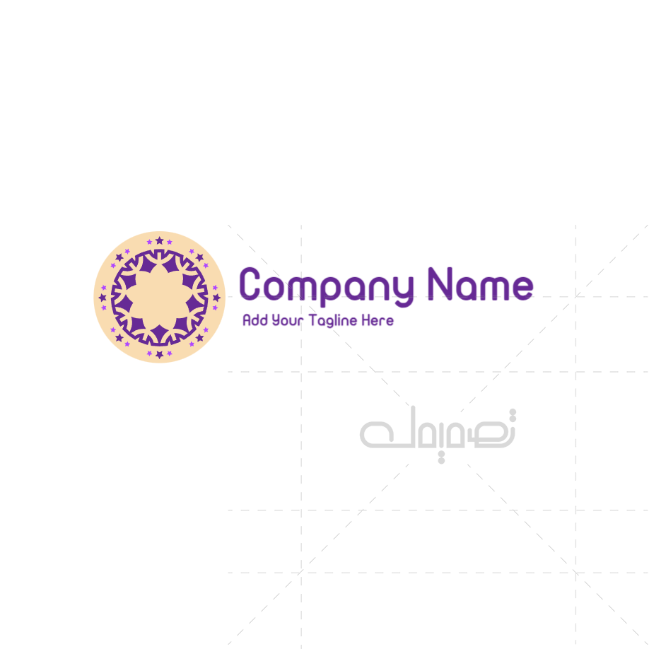   لوجو حدود الأزهار الإبداعية عربي  | قوالب تصميم شعارات تجريدية | لوجو تجريدي 1 Previews